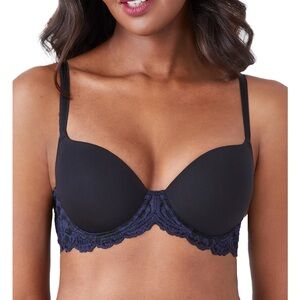 Wacoal Black and Purple Lace Bra